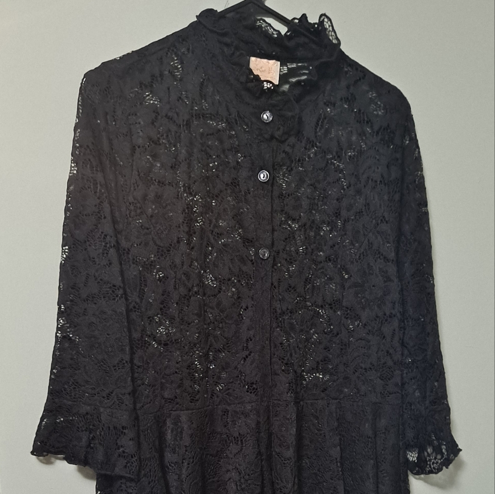 Zadie B's Lacey Elegant Black Lace Tunic